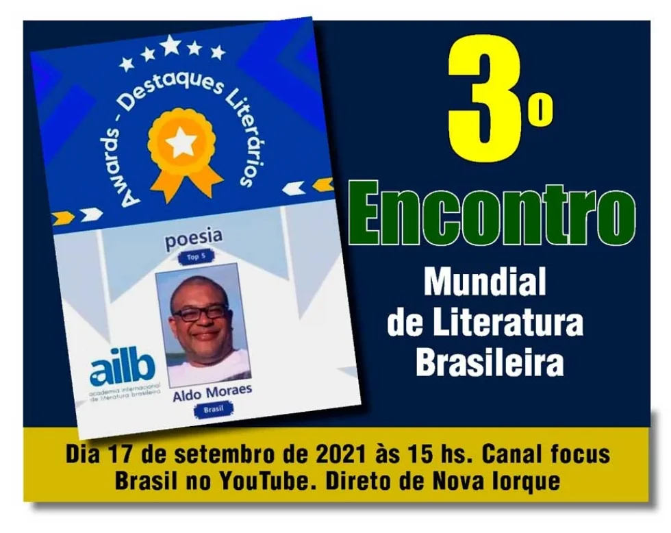 Aldo Moraes no top five do III Encontro Mundial da Literatura Brasileira em Nova Iorque