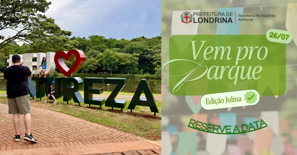 Parque Arthur Thomas terá edição julina do Vem Pro Parque com atrações gratuitas para toda a família