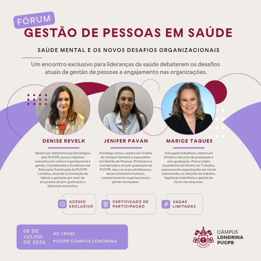 Nova realidade nas empresas coloca saúde mental no centro da gestão e pauta fórum em Londrina